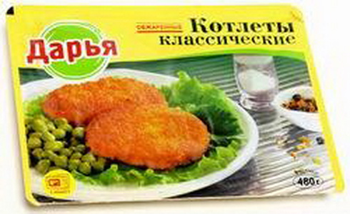 4602128001714 - Котлеты классические обжаренные "Дарья", 480 г 