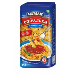 4820001355321 - Макароны "Спиральки" "Чумак"