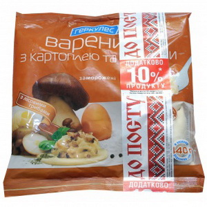 4820020711887 - Вареники "Геркулес" с картошкой и грибами
